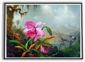 Hummingbirds and Orchid