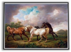 Three Horses in Stormy Landscape | 1836